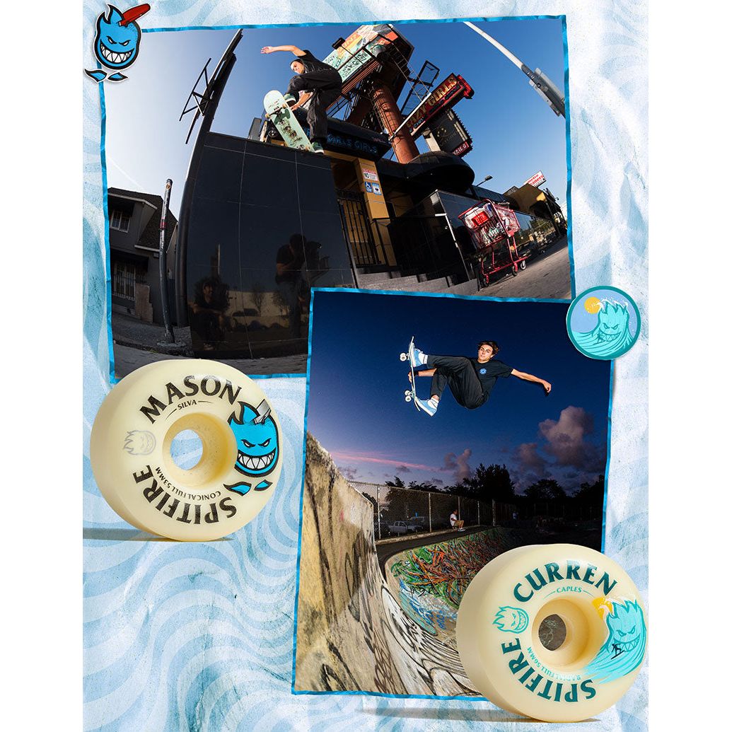 Spitfire Mason Silva Burn Squad Skateboard Wheels | F4 Conical Full 53mm 99a