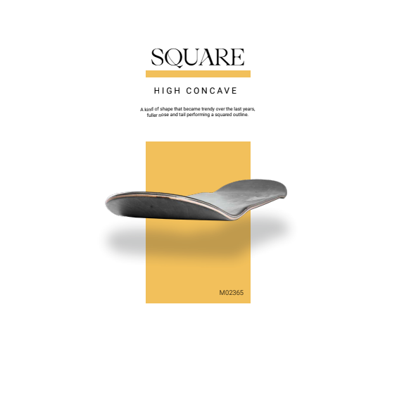 HLC MFG Blank Skateboard Deck - Square Shape