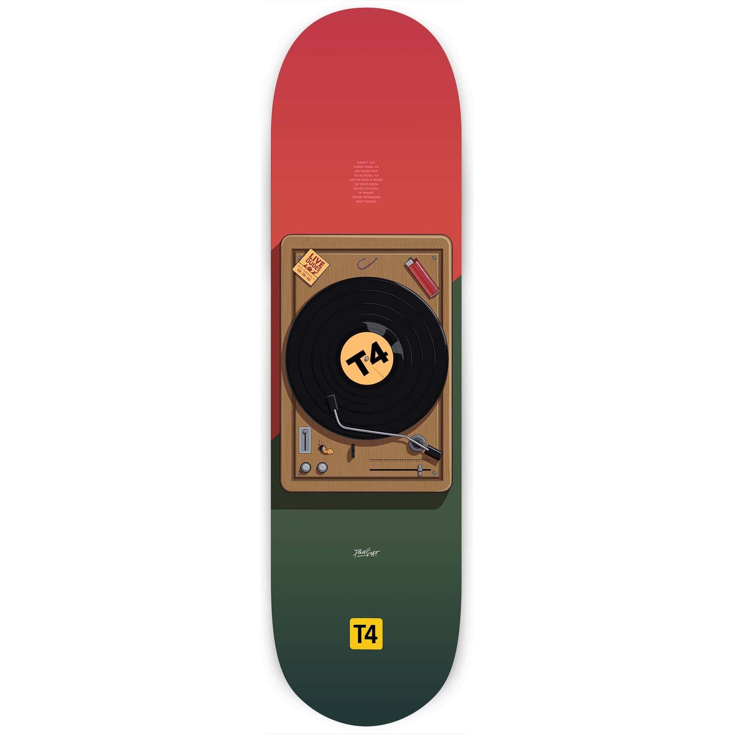 T4 Vinyl Team Model Skateboard Deck – Prime² Construction