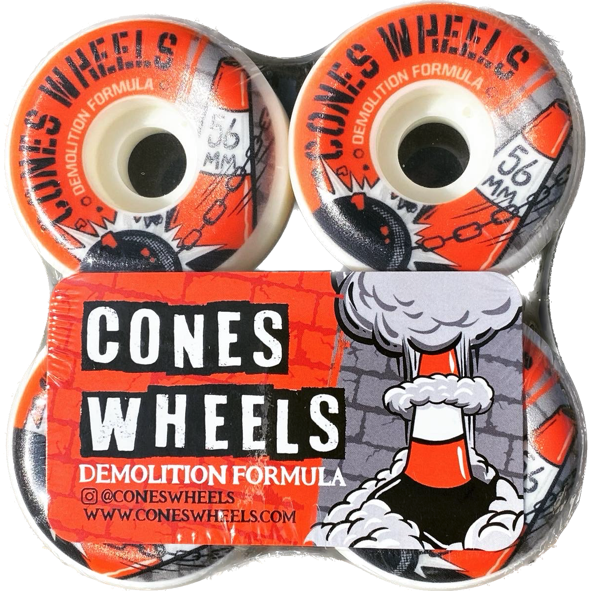 Cones Wheels | Wrecked 56mm Professional Skateboard Wheels