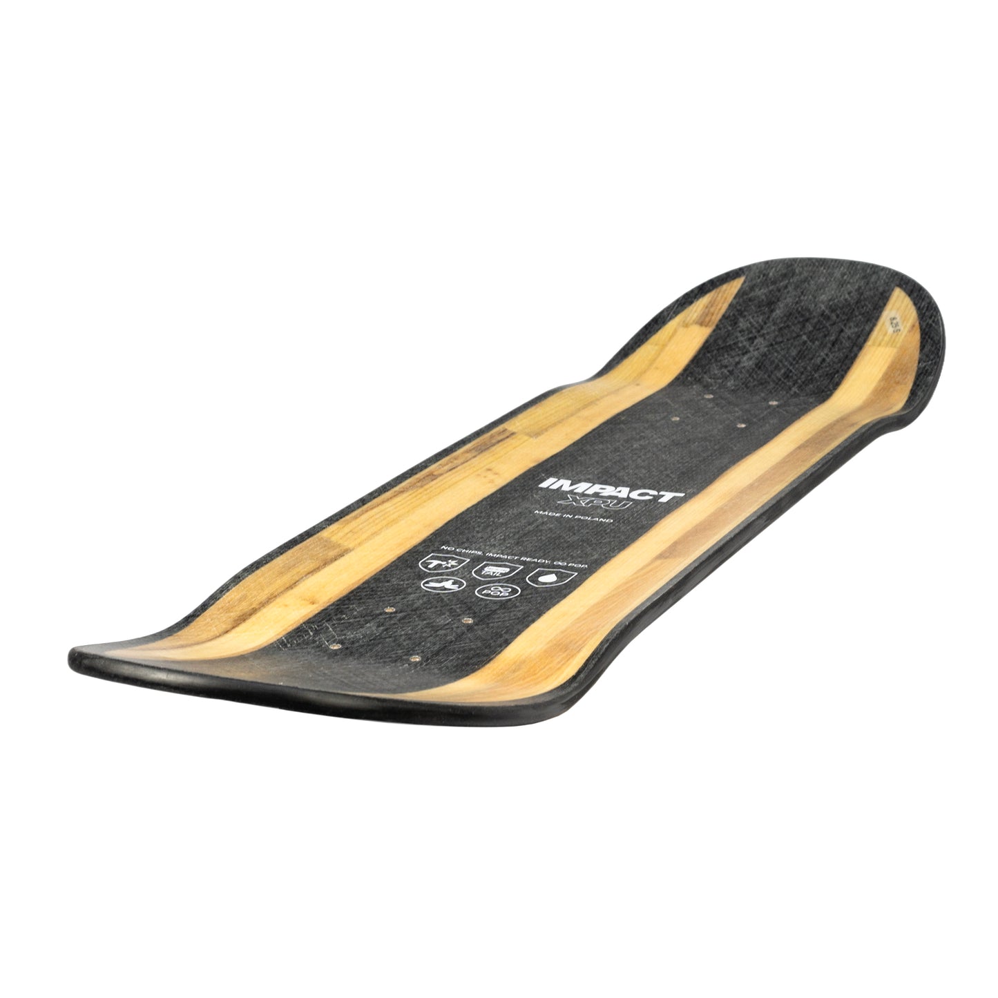 IMPACT XPU ALL BLACK SKATEBOARD DECK - Size 8.25 (Standard)